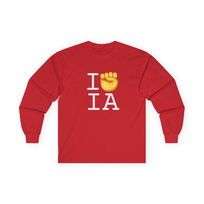 "I Raise my Fist with Iowa" Long Sleeve Shirt