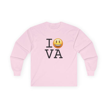 "I'm Happy about Virginia" Long Sleeve Shirt