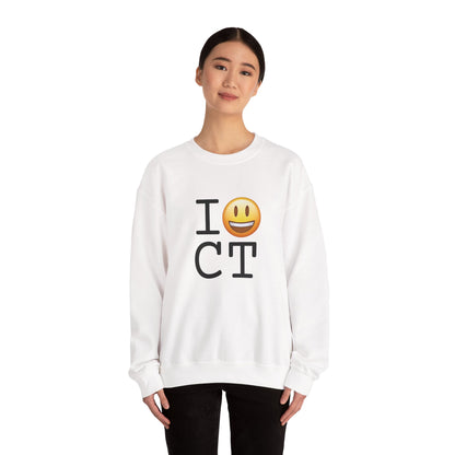 "I'm Happy about Connecticut" Sweatshirt