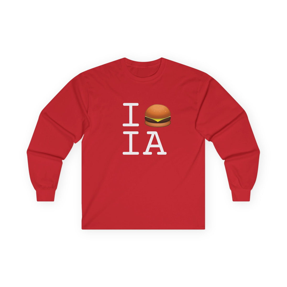 "I Cheeseburger Iowa" Long Sleeve Shirt