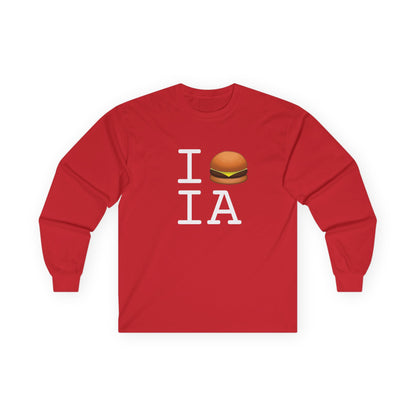 "I Cheeseburger Iowa" Long Sleeve Shirt