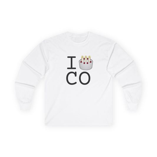 "I Birthday Cake Colorado" Long Sleeve Shirt