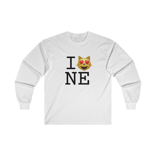 "I'm a Cat that Loves Nebraska" Long Sleeve Shirt