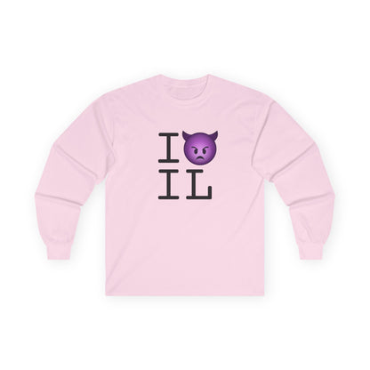 "I'm an Angry Devil about Illinois" Long Sleeve Shirt