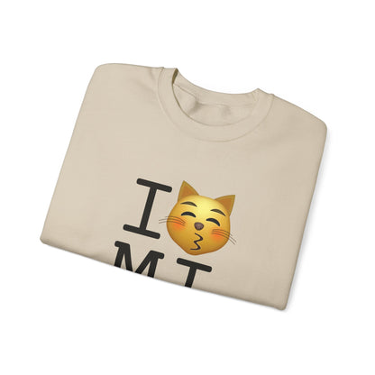 "I'm a Kissing Cat toward Michigan" Sweatshirt