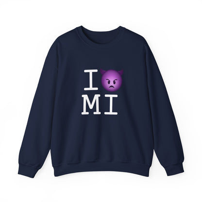"I'm an Angry Devil about Michigan" Sweatshirt
