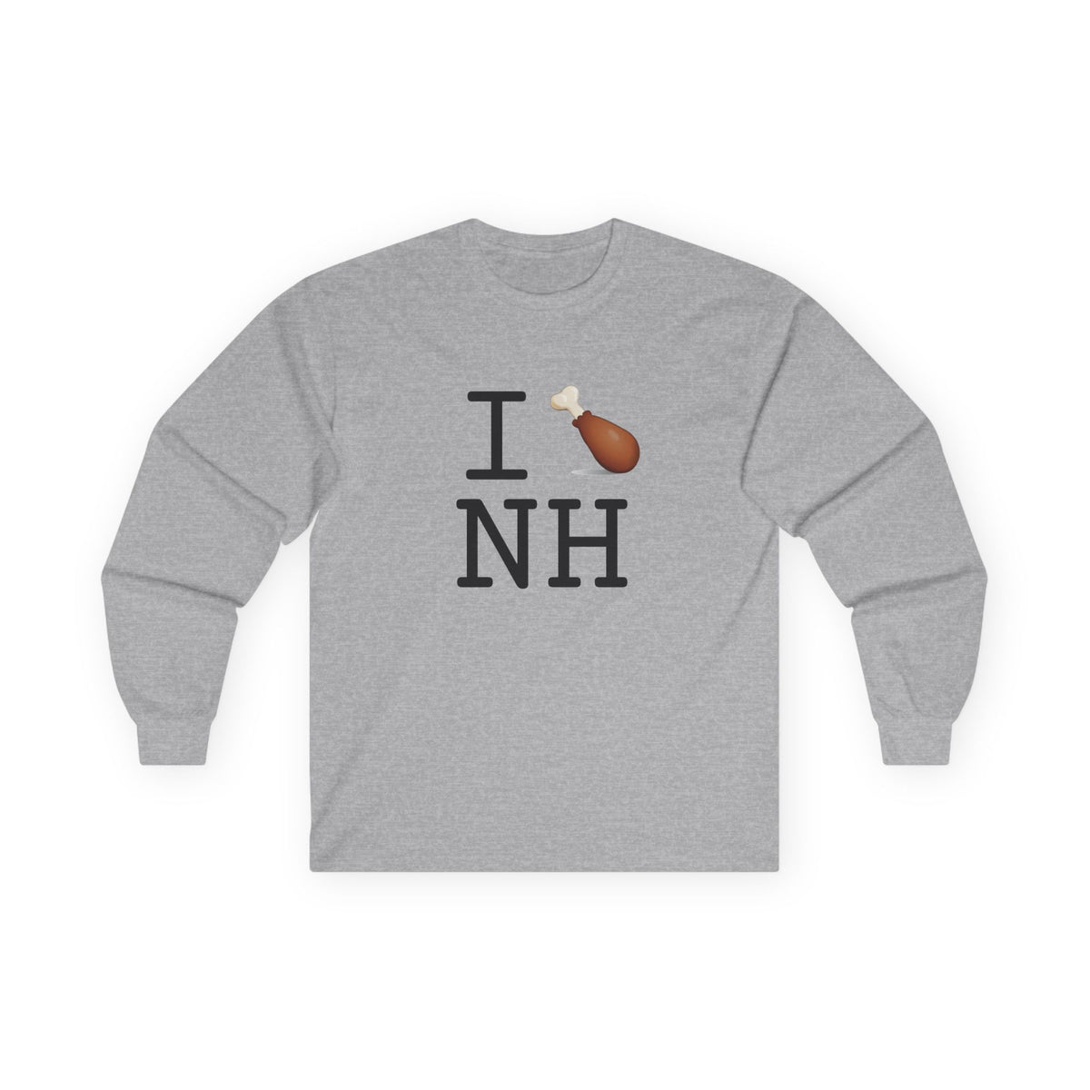 "I Chicken Drumstick New Hampshire" Long Sleeve Shirt