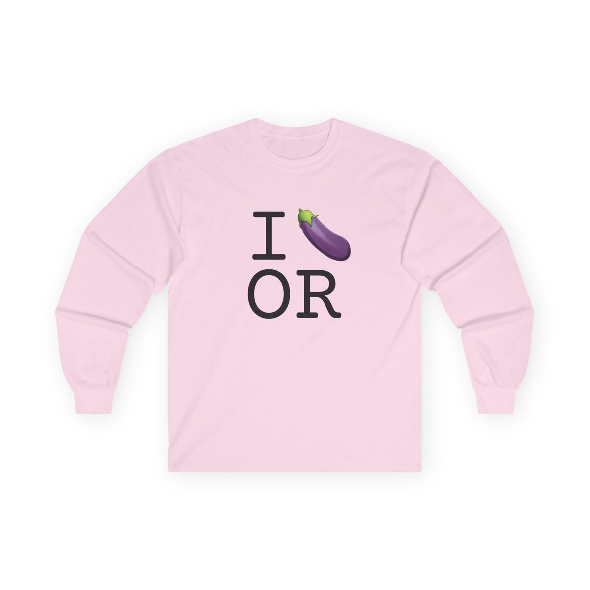"I Eggplant Oregon" Long Sleeve Shirt
