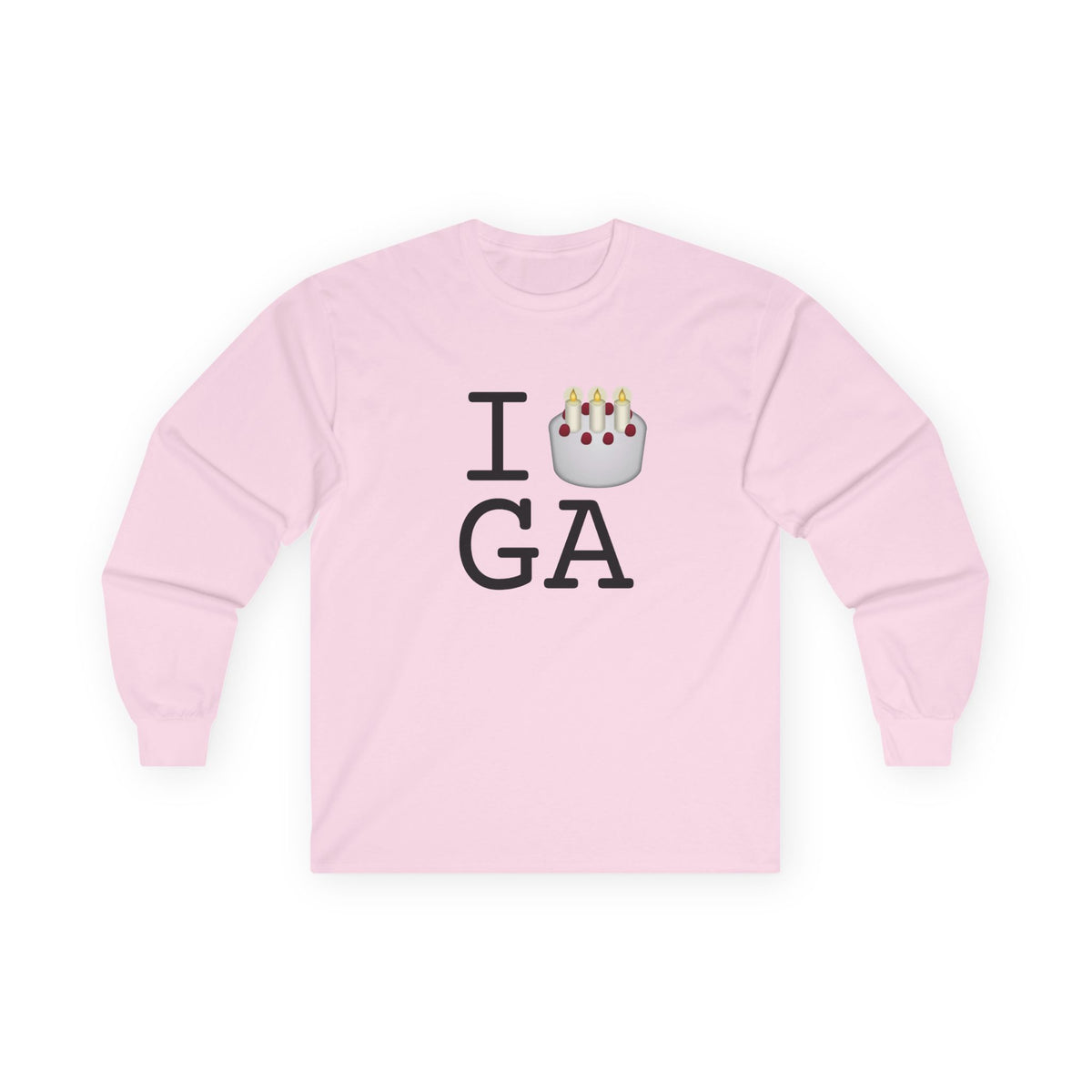 "I Birthday Cake Georgia" Long Sleeve Shirt