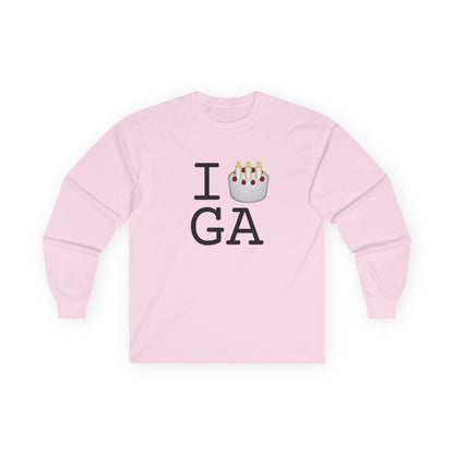 "I Birthday Cake Georgia" Long Sleeve Shirt