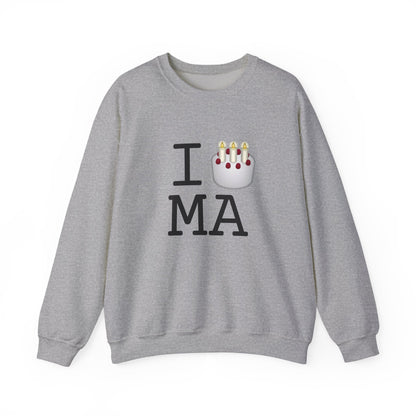 "I Birthday Cake Massachusetts" Sweatshirt