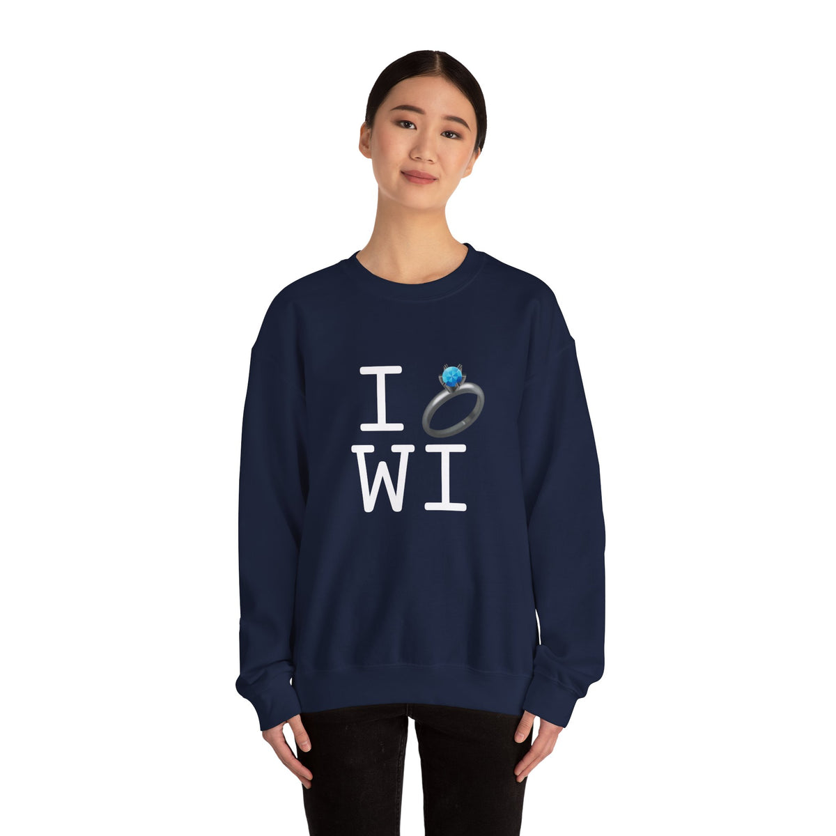 "I'm Married to (Diamond Ring) Wisconsin" Sweatshirt