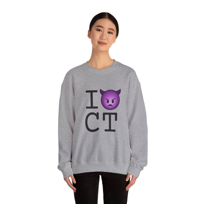 "I'm an Angry Devil about Connecticut" Sweatshirt