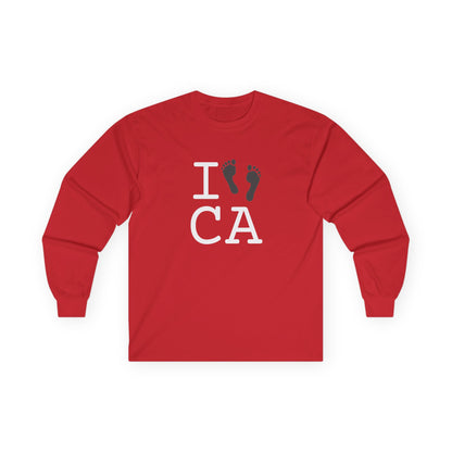 "I leave Footsteps in California" Long Sleeve Shirt