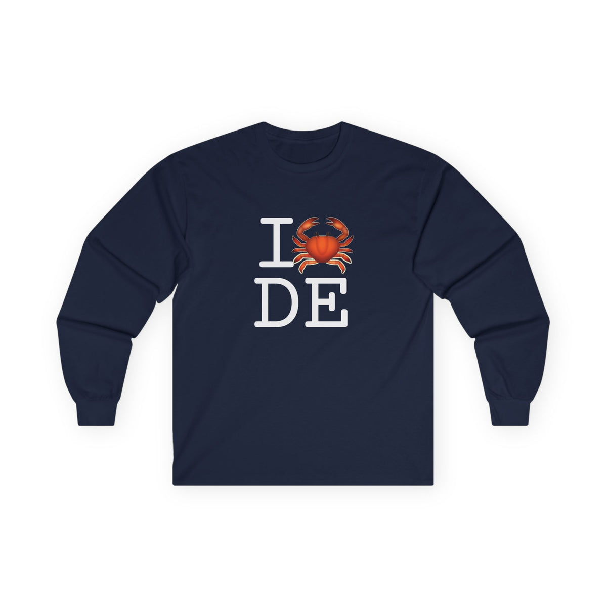 "I Crab Delaware" Long Sleeve Shirt