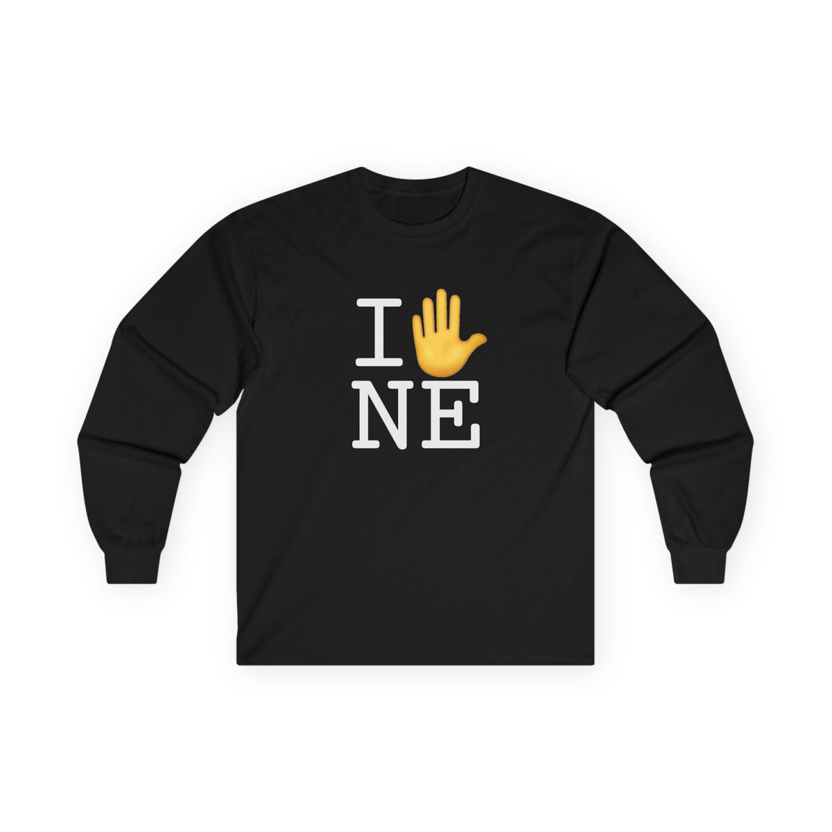 "I Stop (Raised Hand) Nebraska" Long Sleeve Shirt