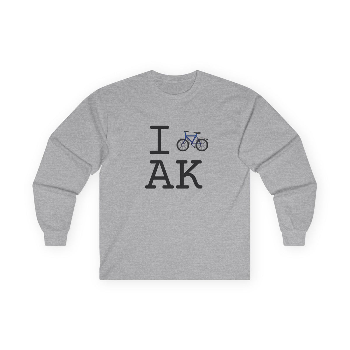 "I Bicycle Alaska" Long Sleeve Shirt