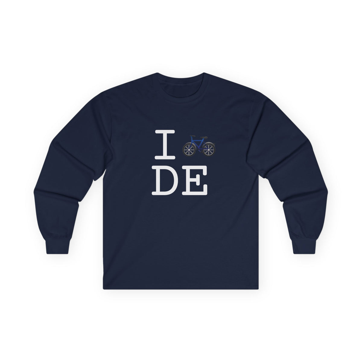 "I Bicycle Delaware" Long Sleeve Shirt