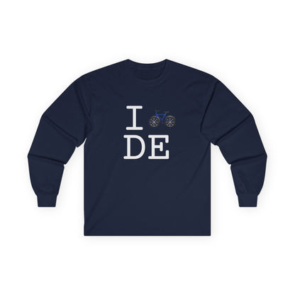 "I Bicycle Delaware" Long Sleeve Shirt