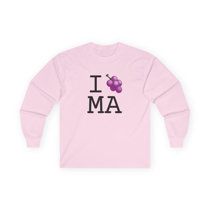 "I Grape Massachusetts" Long Sleeve Shirt