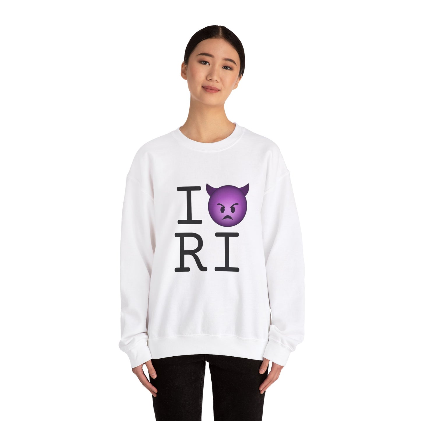 "I'm an Angry Devil about Rhode Island" Sweatshirt