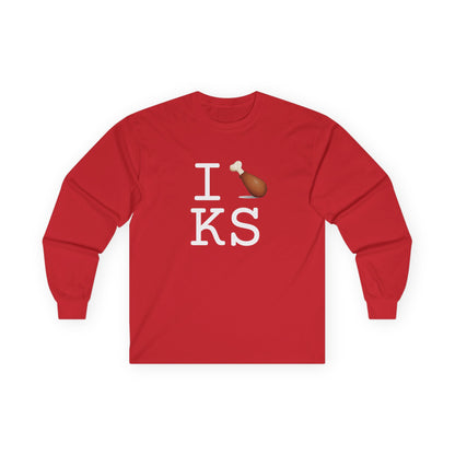 "I Chicken Drumstick Kansas" Long Sleeve Shirt