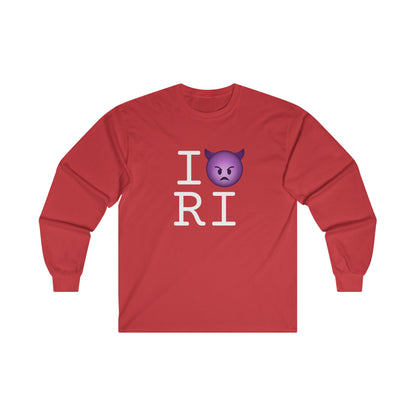 "I'm an Angry Devil about Rhode Island" Long Sleeve Shirt