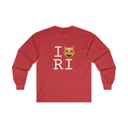 "I'm a Cat that Loves Rhode Island" Long Sleeve Shirt