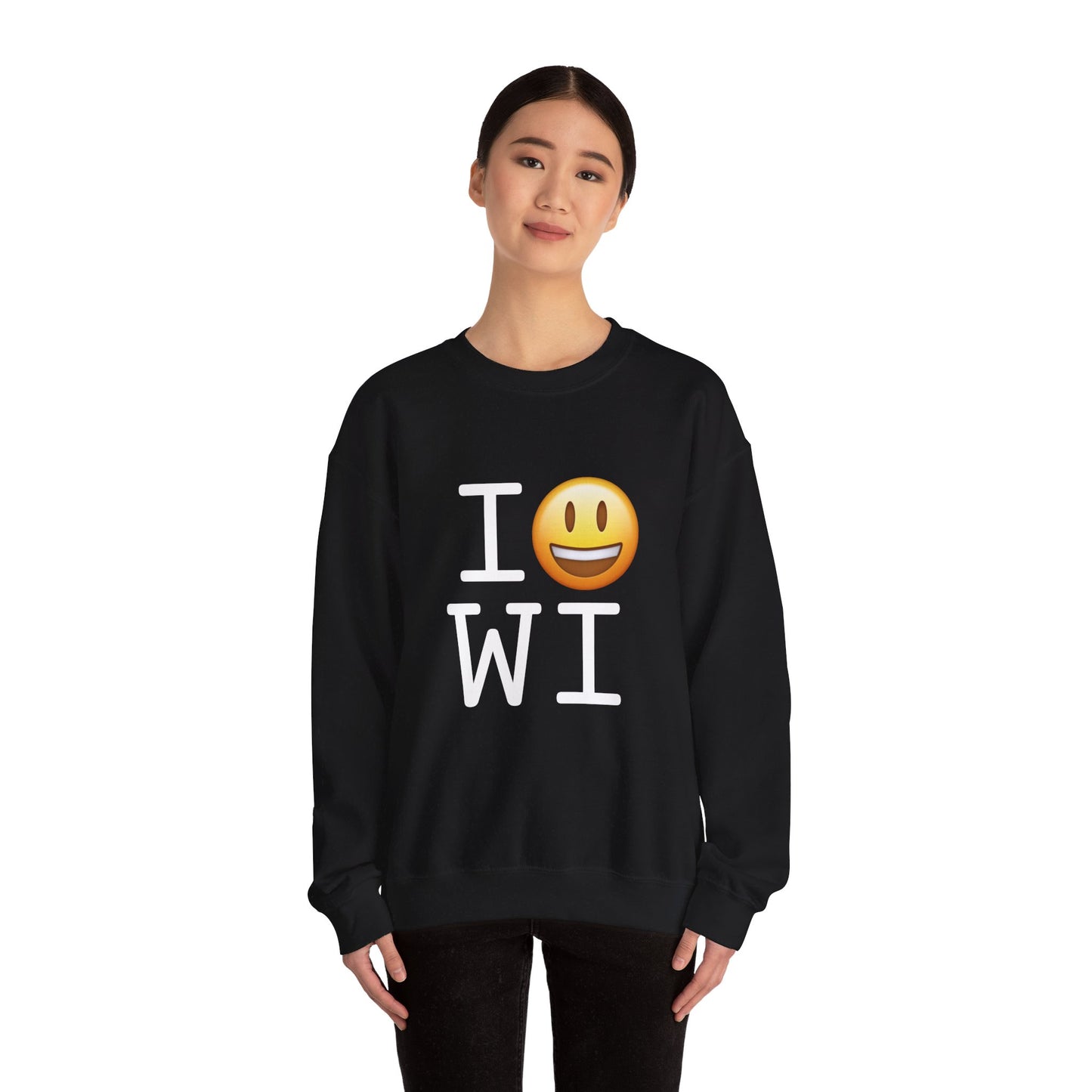 "I'm Happy about Wisconsin" Sweatshirt