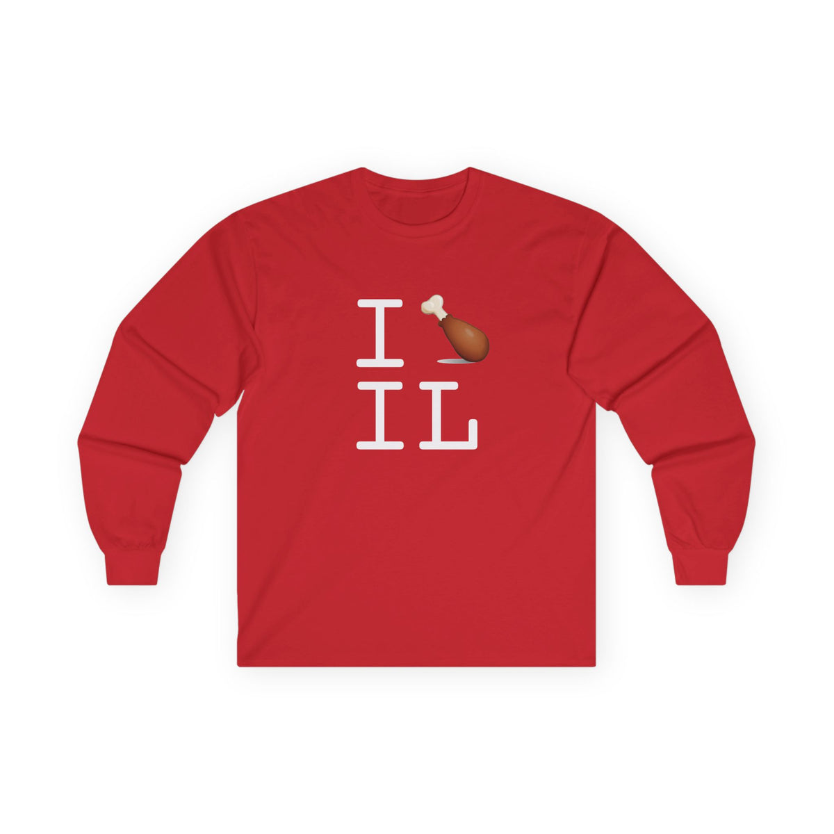 "I Chicken Drumstick Illinois" Long Sleeve Shirt