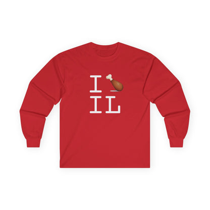 "I Chicken Drumstick Illinois" Long Sleeve Shirt