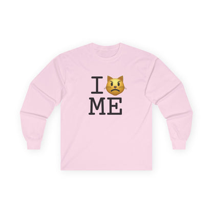 "I'm a Pouting Cat about Maine" Long Sleeve Shirt