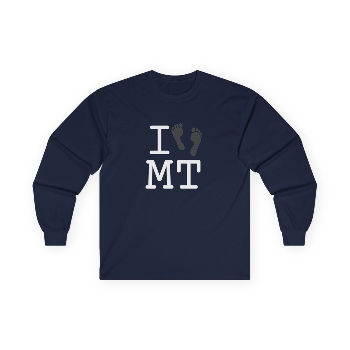 "I leave Footsteps in Montana" Long Sleeve Shirt