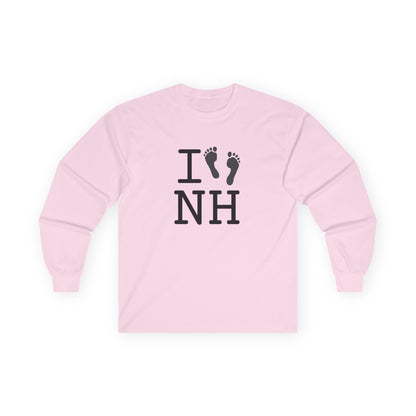 "I leave Footsteps in New Hampshire" Long Sleeve Shirt