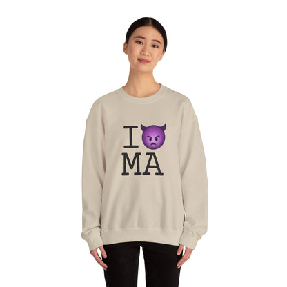 "I'm an Angry Devil about Massachusetts" Sweatshirt