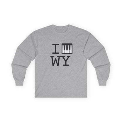"I Piano Wyoming" Long Sleeve Shirt