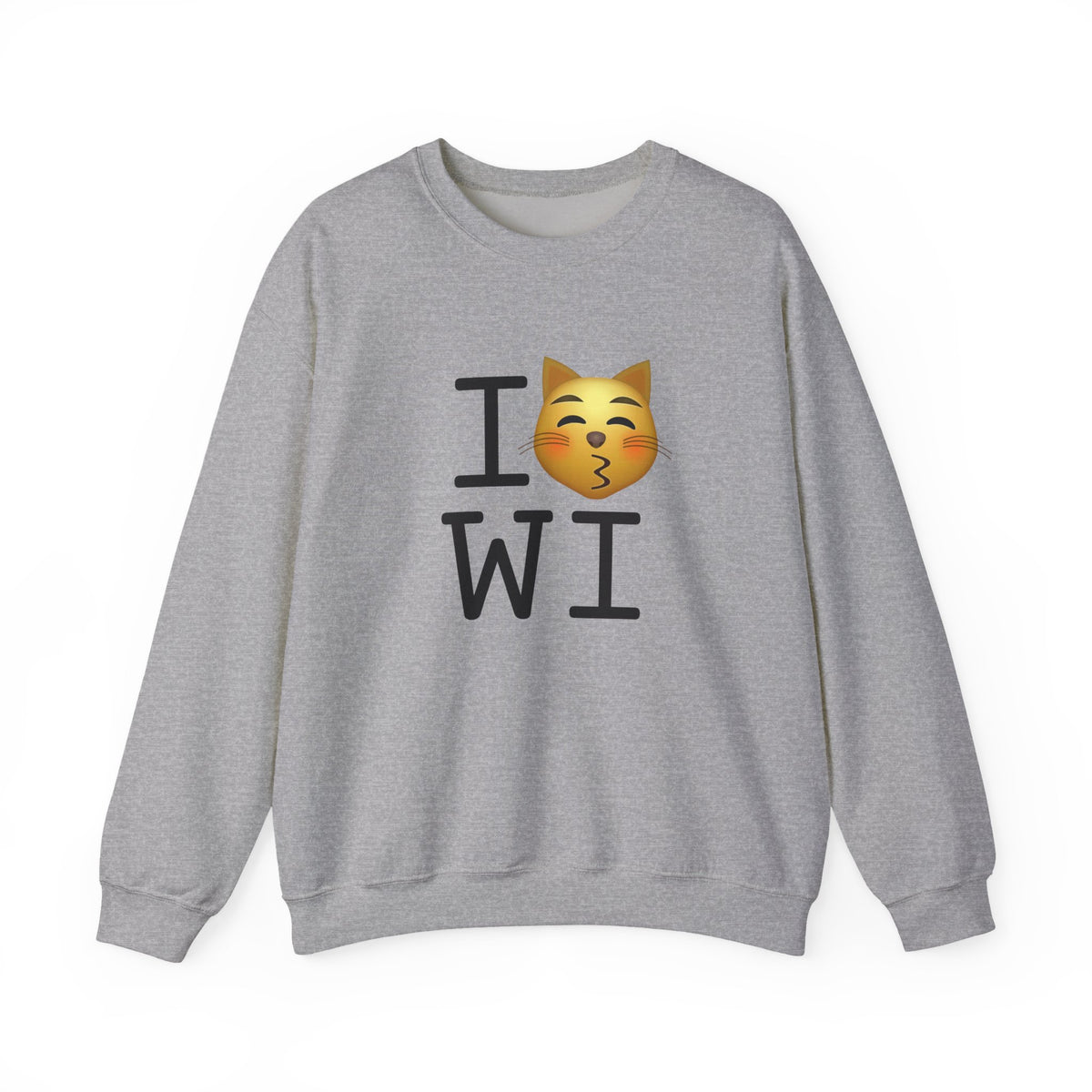 "I'm a Kissing Cat toward Wisconsin" Sweatshirt