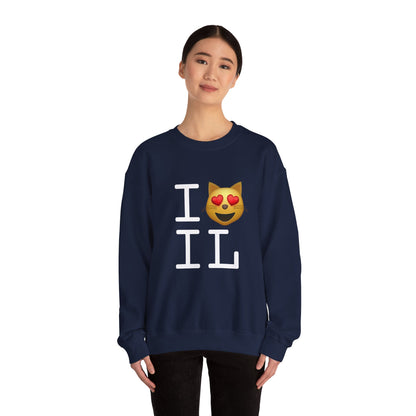 "I'm a Cat that Loves Illinois" Sweatshirt