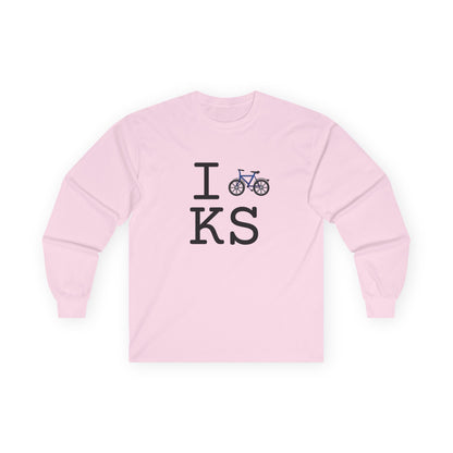 "I Bicycle Kansas" Long Sleeve Shirt