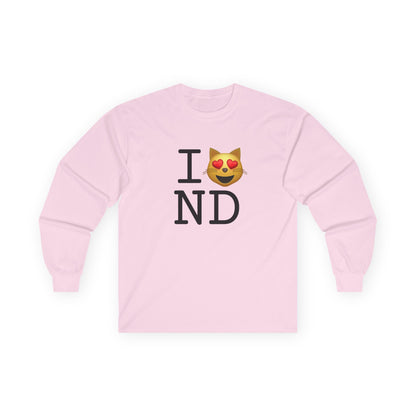 "I'm a Cat that Loves North Dakota" Long Sleeve Shirt