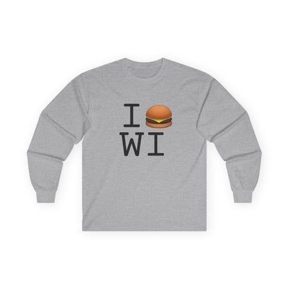 "I Cheeseburger Wisconsin" Long Sleeve Shirt