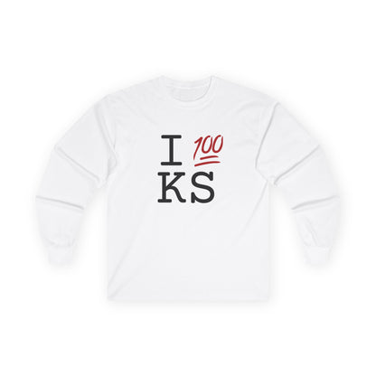 "I Keep it 100 in Kansas" Long Sleeve Shirt