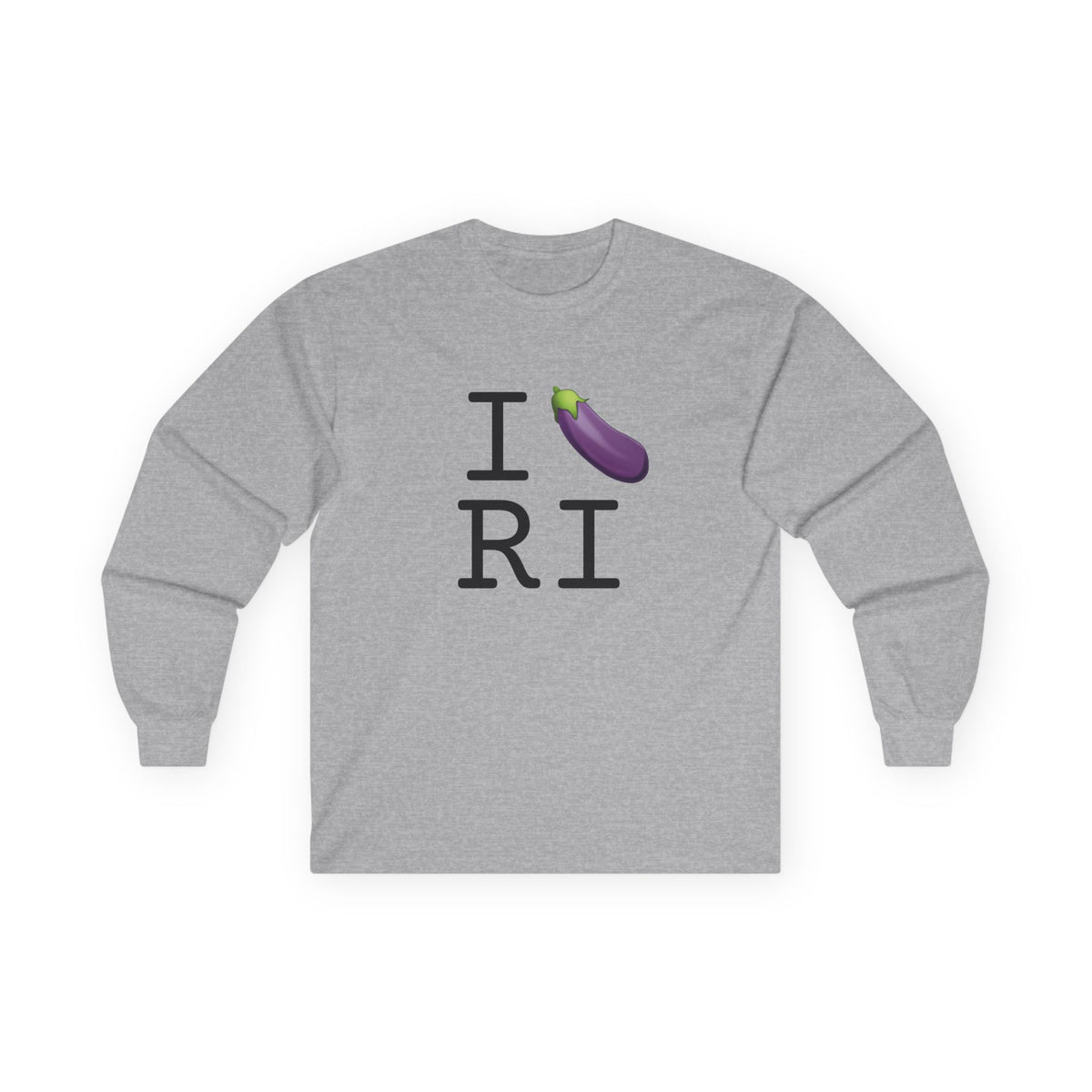 "I Eggplant Rhode Island" Long Sleeve Shirt