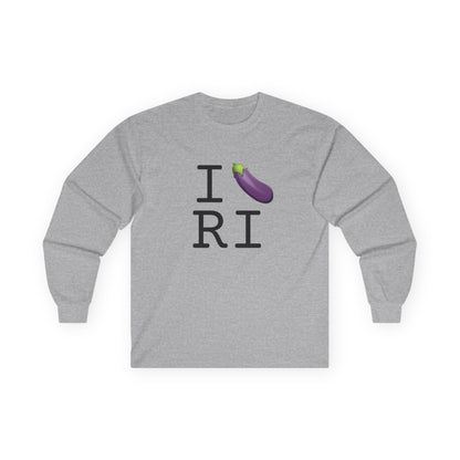 "I Eggplant Rhode Island" Long Sleeve Shirt