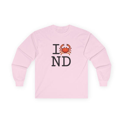 "I Crab North Dakota" Long Sleeve Shirt