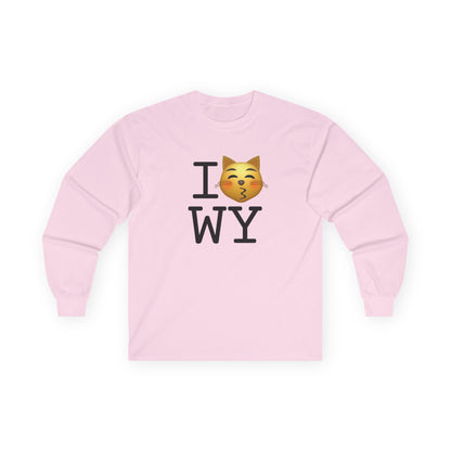 "I'm a Kissing Cat toward Wyoming" Long Sleeve Shirt