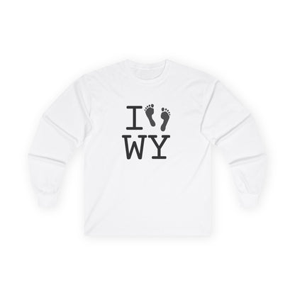 "I leave Footsteps in Wyoming" Long Sleeve Shirt