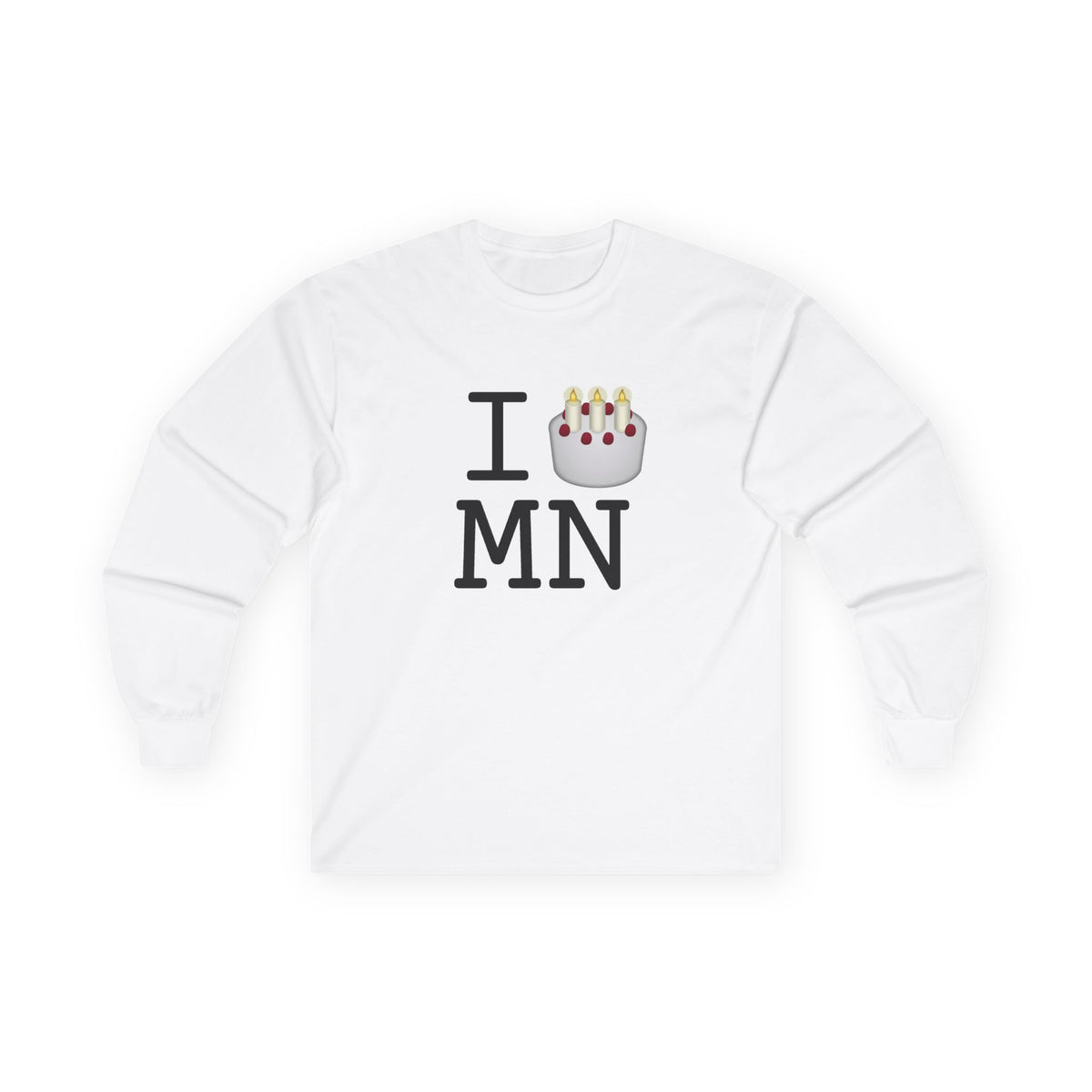 "I Birthday Cake Minnesota" Long Sleeve Shirt