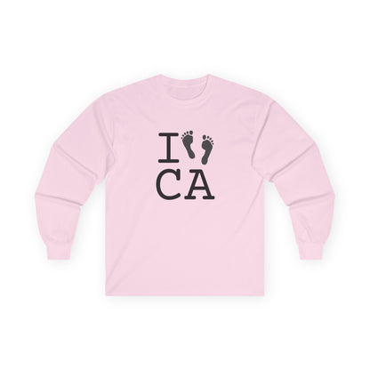 "I leave Footsteps in California" Long Sleeve Shirt