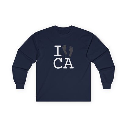 "I leave Footsteps in California" Long Sleeve Shirt